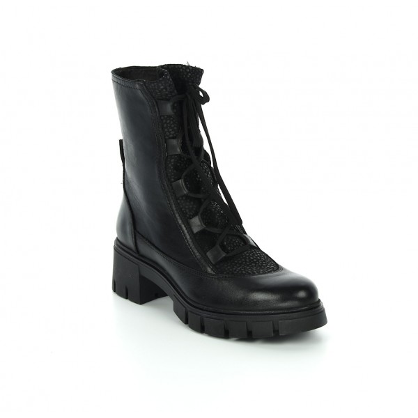 botki trapery na grubej podeszwie wygodne z dodatkiem laykry